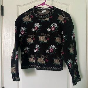 Vintage Floral Sweater